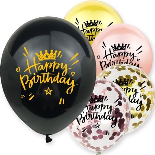 10/50/100 Pieces Happy Birthday Multicolor Balloons for Kids and Adults Party Balloon Letter Printing Birthday Party Decoration