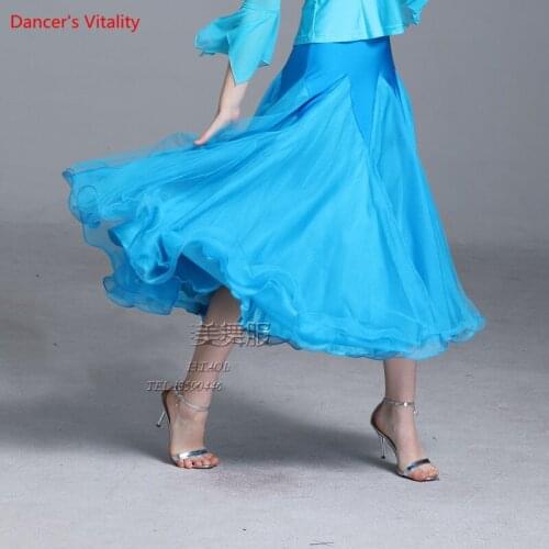 Ballroom Dance Skirts Adult Big Swing Skirt For Women Stage Performance Clothing Standard Waltz Latin Dance Practice Costumes