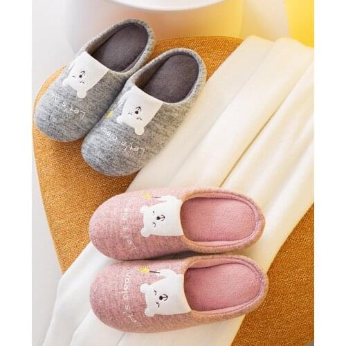 Winter Warm Home Women Fur Slippers Cute Fox Unicorn Bear Animals Indoor Cartoon Ladies Slippers Soft Memory Foam Couples Shoes