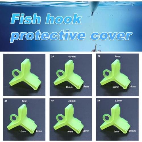 100 pcs/set of three hooks ABS protective cover light and reusable hook protector imitation scraper cover fishing protector