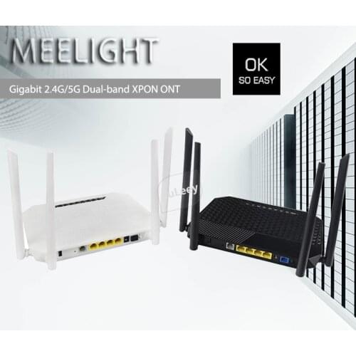 1000M XPON ONU Gigabit 2.4G/5G dual-band ONT 4GE+ WIFI+1POTS+1USB fiber optic onu xpon