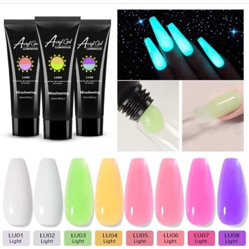 15ML gel Nail Acrylic Crystal phototherapy Sequins Glue UV LED Builder Gel Enhancement Slip Solution Quick Extension Gel