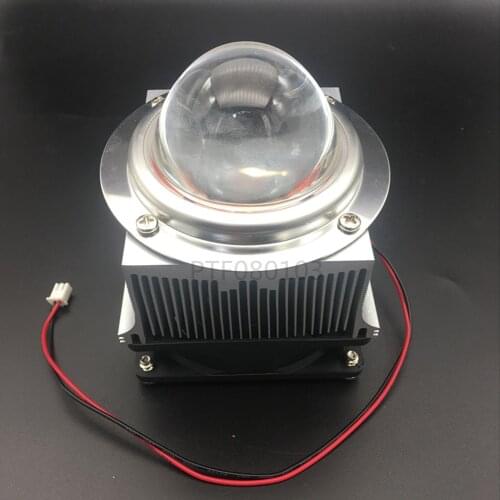 20W - 50W High Power LED Aluminium Heat Sink Cooling Fan + 90 Degree 66mm Optical Glass Lens +Silicone Ring + Fixed Bracket Set