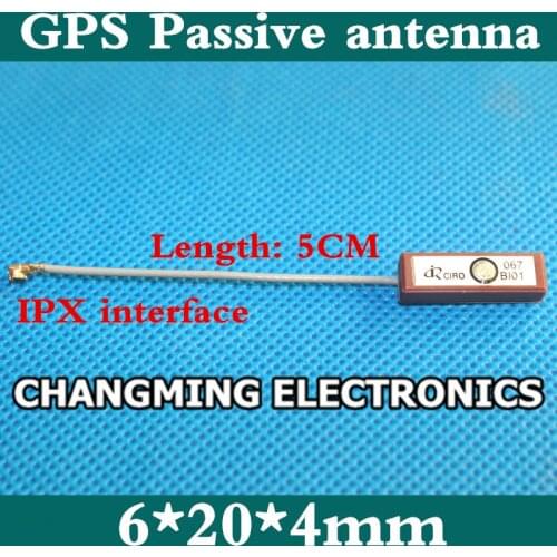 6*20*4mm passive GPS built-in antenna IPX generation interface cable length 5cm GPS Passive antenna(working100%FreeShipping)5PCS