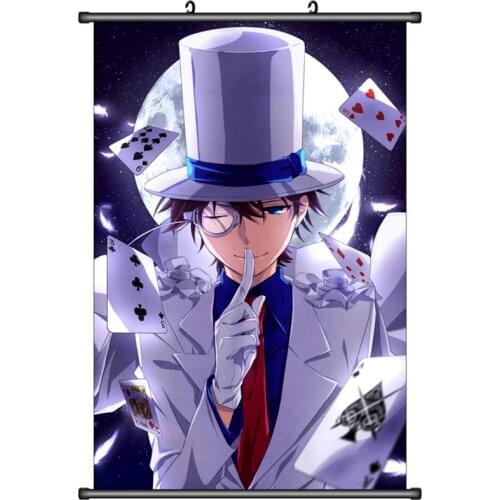 Anime Detective Conan Case Closed Kaitou Kiddo & Mouri Ran & Edogawa Konan Home Decor Wall Scroll Poster Decorative Picture