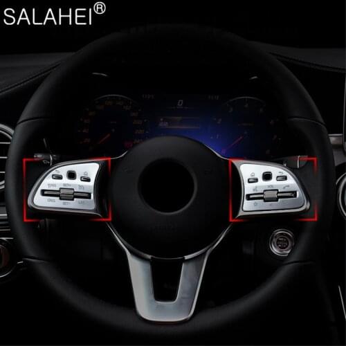 Car Styling Steering Wheel Steering Control Switch Button Cover Stickers For Mercedes Benz A B C E Class GLB GLS GLE W205 2020