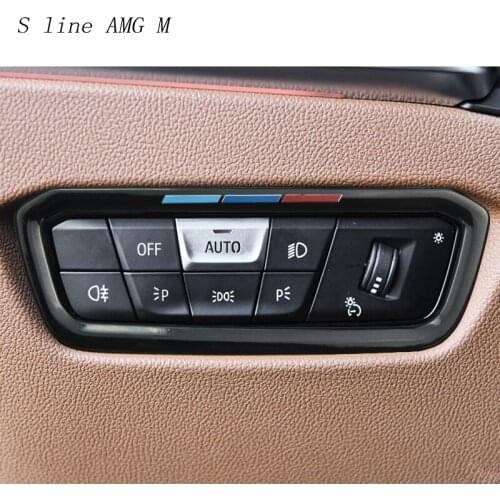 For bmw 3 Series G20 G28 Headlight Switch Button Cover Stickers Trim For M Performance Car Interior Decorative Frame Accessories