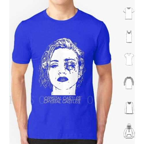 Crystal Castles ( Black ) T Shirt 6xl Cotton Cool Tee Black Band Castles Crystal Punch Madona Black Eye