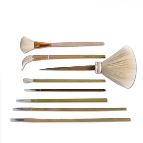 Pottery Tools Painting Painted Hook Pen Writing Brush Sweep Dust Hydration Ceramic DIY Polymer Clay Design Modeling Tool