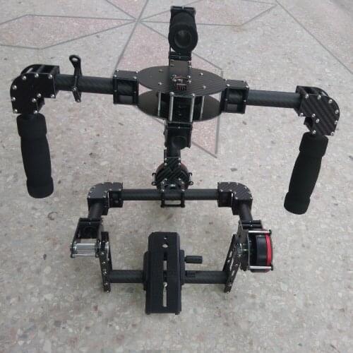 3-Axis DSLR Camera Carbon Brushless Gimbal Handle/Stabilized Mount steadycam Run Movie Photography frame (only for a frame)