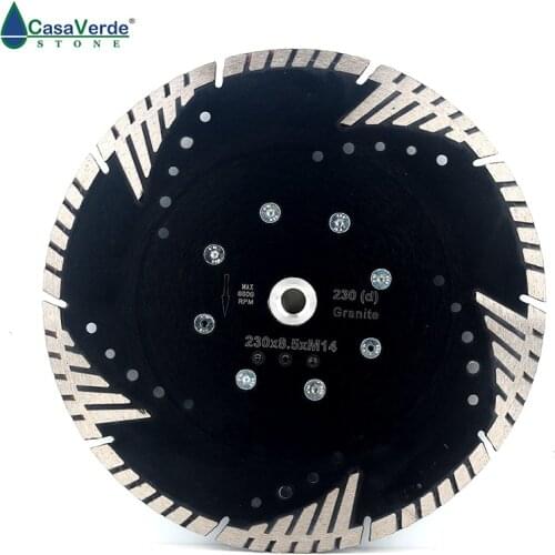 DC-FSTB9 9 inch circular diamond grinding disc with M14 flange and cutting blade 230mm for stone