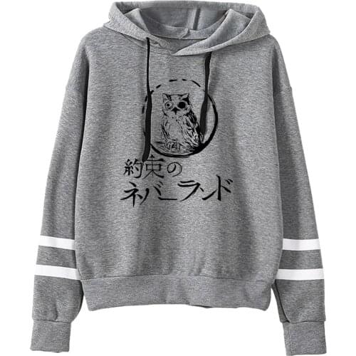 The Promised Neverland Hoodies Anime Cosplay Character Print Men Women Long Sleeve Loose Oversized 4XL Sweatshirt 2021 Top Hoody