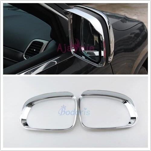 For Nissan X-trail Xtrail 2014-2018 Chrome Car Styling Side Mirror Anti Rain Water Trim Rear View Overlay Auto Accessories