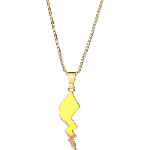 Fashion Brand Colorful Oil Necklace Lightning Pendant Necklace Hiphop Hip Hop Ins Cold Style Men and Women Couple Accessories