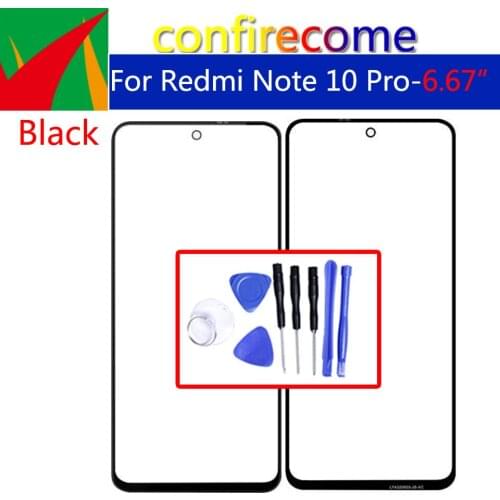 For Xiaomi Redmi Note 10 Pro LCD Front Touch Screen Panel Glass Outer Lens With OCA Glue Replacement