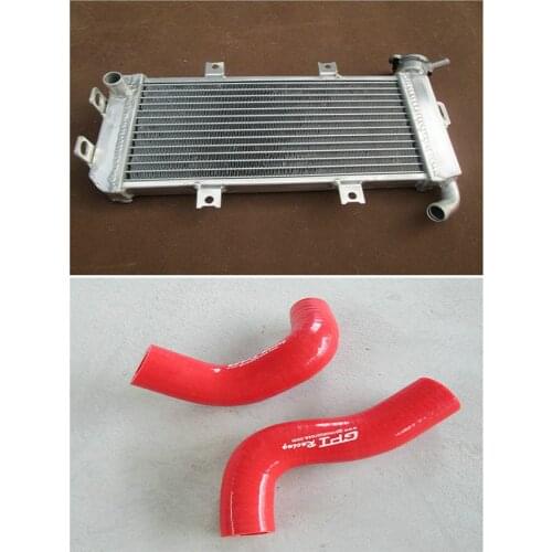 Full aluminum Radiator + RED HOSE for Kawasaki Ninja 650R EX650 2006 2007 2008