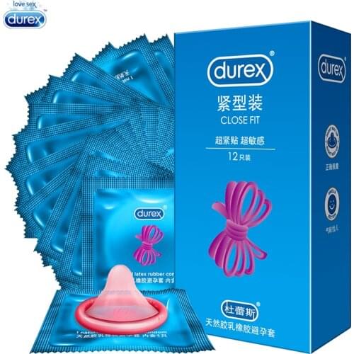 Durex Condoms Tighter Together 49MM Sex Adult Products Natural Latex Small Size Condom Mini Close Fit Sex Toys for Men shop