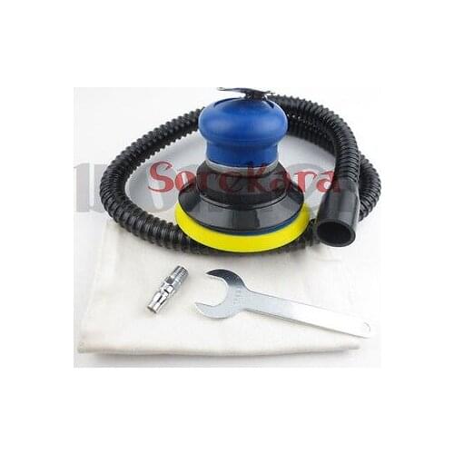 5" Palm Sander Air Random Orbital Automotive Tool Round Cast Burnish Machine With Vacuum Low Vibration Household Tool