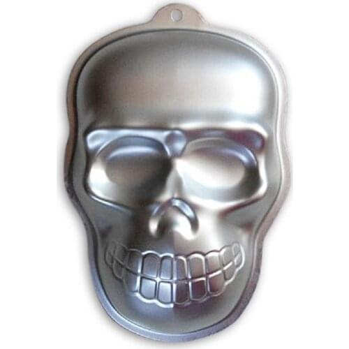 Halloween series-The Aluminum Skull Shape Mould,Chiffon Cake,Alloy Cake Mold DIY Decorating Mould