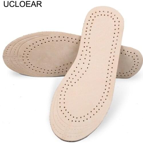 1 Pair Genuine Leather Kids Children Insoles for Children Foot Care Massage Shoes Pads Shock Absorbant Breathable Insole XD-040