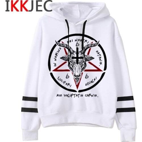 Satan Lucifer Demon Death Scary Evil Hoodies Men/women Satanism Grim Reaper Baphomet Sweatshirt Hip Hop Horror Hoody Male/female