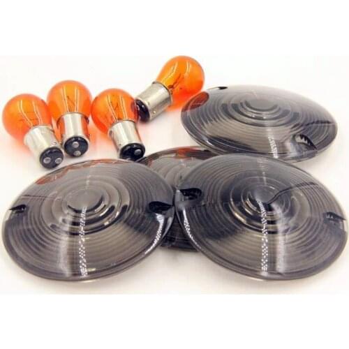 Aftermarket free shipping motorcycle part Turn Signal Lens for 1986-2012 Harley Davidson Electra Glides Road King Heritage SMOKE