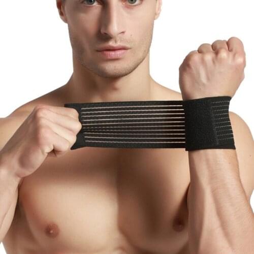 1Pair Sport Wristband Elastic Hand Bandage Fitness Horizontal Bar Booster Belt Wrist Support Brace Wrap Adjustable Wrist Straps