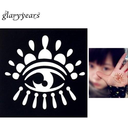 1pc Eye Airbrush Henna Tattoo Stencil for Women Body Art Painting Beauty Small Henna Indian Stencil Paste Paper Professional G57