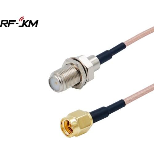 1pcs Connector adapter SMA Male plug to f female jack Connector cable RG316 Coaxial F Type Cables 10cm-100cm