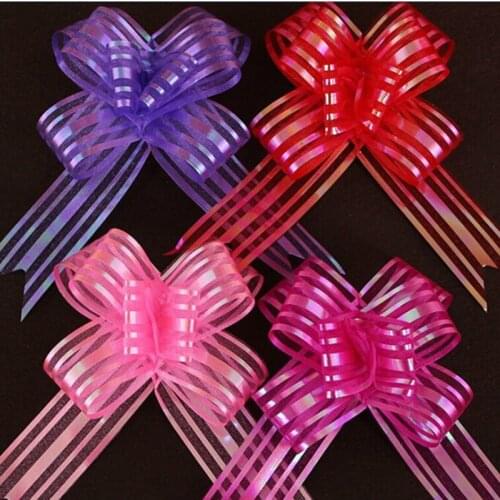 10Pcs/lot Gift Packing Pull Bow Ribbons Gift Wrapping Wedding Party Decoration Pullbows