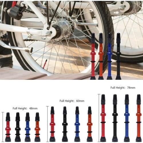 2 Pcs/set 48/60/78mm Bicycle Presta Valve for Road MTB Bicycle Tubeless Tires Brass Core Alloy Stem Tubeless Sealant Compatible