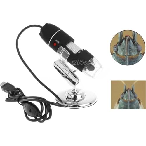 2MP 1000X 8 LED USB Powered Digital Microscope Endoscope Zoom Camera Magnifier with Stand T25 Drop ship