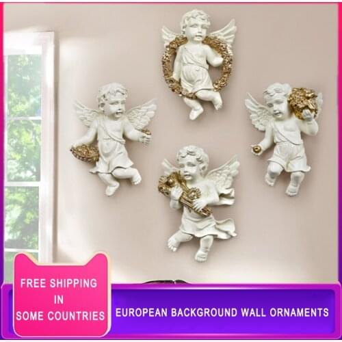 4 Pieces European Combination Resin Wall Hanging Crafts Decoration Home Livingroom Sofa Background Corridor Wall Mural Ornaments