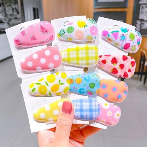 5pc/set Lovely Childrens Hair Clip Cute Fruits Baby BB Clip Hairpin Hair Accessories for Girls Headwear Girl Snap Clips