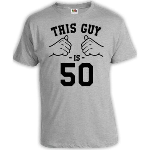 50th Birthday Shirt Bday Gift Ideas Personalized Birthday T Shirt Age Bday T-Shirt This Guy Is 50 Years Old Mens Tee-A490
