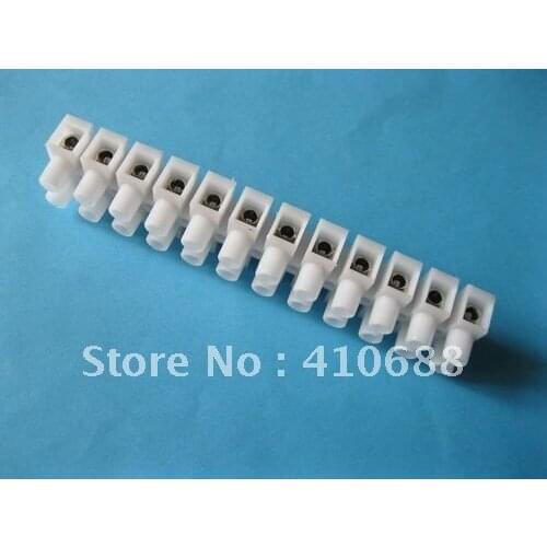 60 Pcs Pitch 8.0mm 12way/pin Terminal Block Connector White Color Feed through Type Standard H=1.2