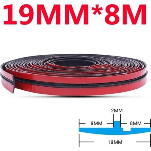 8M Car Door Seal Strips Sticker B Shape Weatherstrip Rubber Seals Sound Insulation Sealing Automobiles Interior Accessories