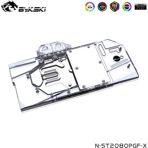 Bykski Graphics Card Full Cover Water Cooling Block For ZOTAC RTX 2080-8GD6 PGF OC 12, Super AMP RGB/RBW Light N-ST2080PGF-X