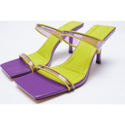 Bailamos Women Sandal Shoes Low Slippers Heels Slides Fashion Heeled Sandals Soft High Flat Luxury Sandals Basic Shoes