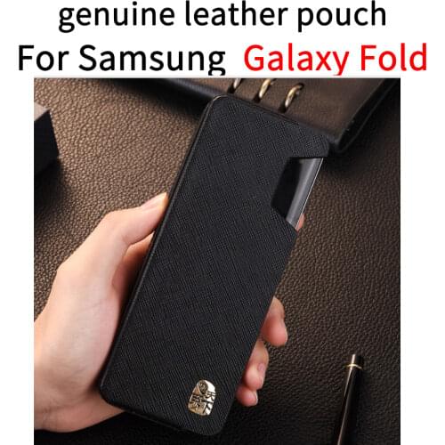 Genuine Leather Case for Samsung Galaxy Fold Case Samsung Galaxy Fold Case Bag Pouch Fornite Wallet Case Z Flip Case Pouch Bag