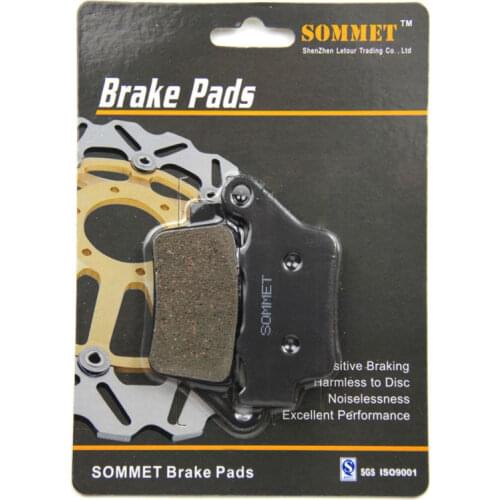SOMMET Motorcycle Rear Brake Pads Disks 1 pair for KTM 690 SMC (08-10)/690 SMC R (12-15) LT208