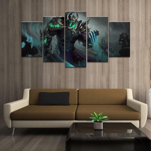 Home Decor Poster HD Pictures Prints Canvas 5 Piece Modular Smite Soul Game Living Room Art Decorative Painting Framed