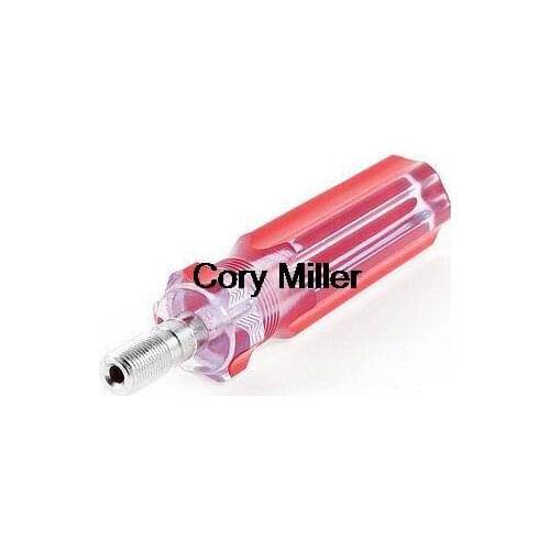 Red Clear Imperial Unit Thread CATV Coaxial Cable F Connector Insertion Tool