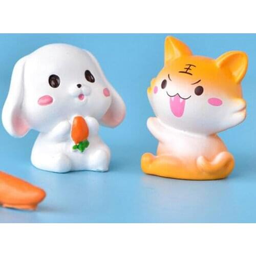 Cute Pet Paradise Micro Landscape Cake Car DIY Resin Ornaments Figurines For Home Decor Puppy Accessories