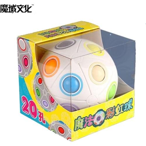 Moyu 20-holes Spheric Rainbow Magic Cube Puzzle Twist Ball Toy Brain Teaser Kids Gift Fashion Adult Kid Ball MY8723