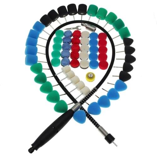 Car beauty detail polishing sponge set interior mesh door handle headlight soft shaft fine grinding and polishing tool