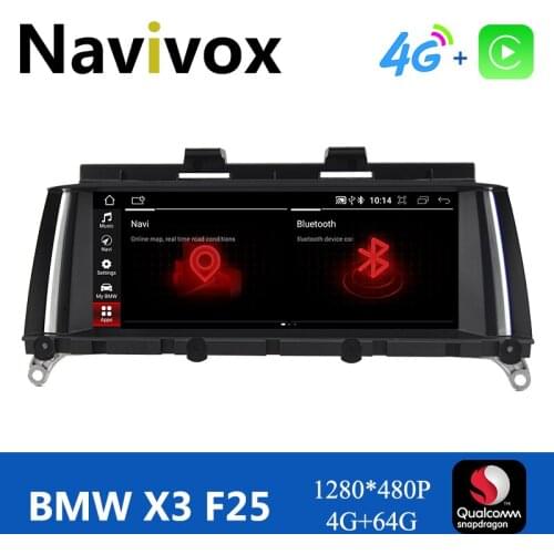 Navivox 8.8" Android 10.0 Car GPS Navigation For BMW X3 F25 BMW X4 F26 CIC NBT System Car DVD Radio Muletimedia BT WiFi Camera