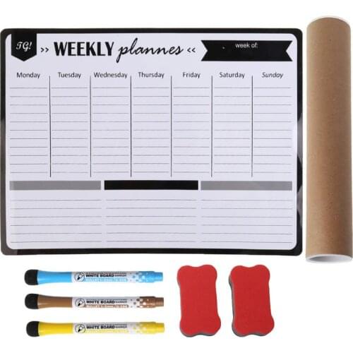 Weekly Planner Soft Magnetic Whiteboard Fridge Magnets Message Remind Memo Pad