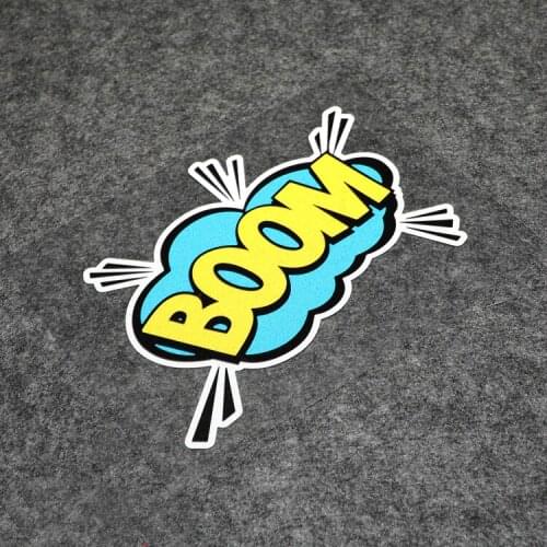 NO.S330 GalonDeco Boom Cartoon Individual Funny Stickers Car Reflective Safety Warning Decals Waterproof Motorcycle Stickers