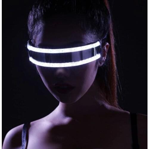 New Creativity LED Luminous Glasses Halloween Glow Neon Christmas Party Bril Flashing Light Glow Sunglasses Led Party Glasses